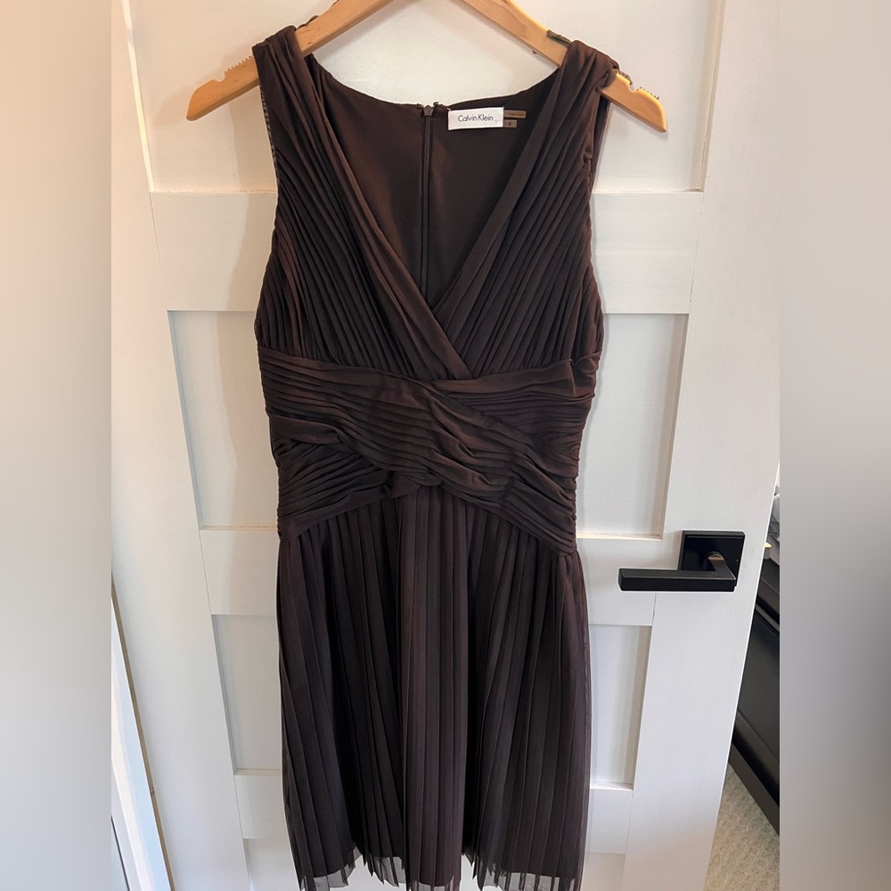 Chocolate brown evening dress